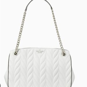 NWOT Kate Spade Med Convertible Briar Lane Quilted Shoulder Bag Optic White SET
